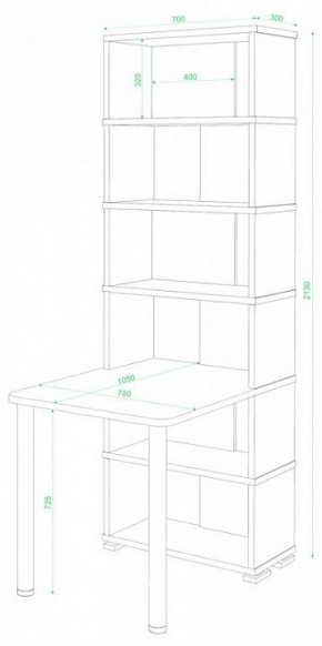 Стол компьютерный Домино СБ-10М/6 в Добрянке - dobryanka.mebel24.online | фото 2