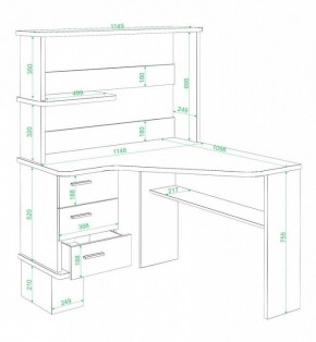 Стол компьютерный Домино СД-45 в Добрянке - dobryanka.mebel24.online | фото 2