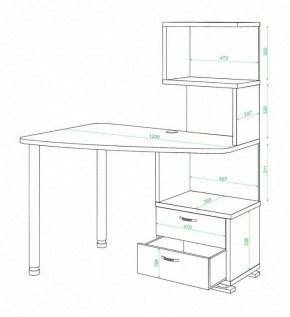 Стол компьютерный Домино СКМ-60 в Добрянке - dobryanka.mebel24.online | фото 2