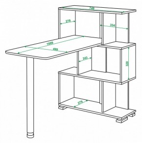 Стол компьютерный Домино СЛ-5-3СТ в Добрянке - dobryanka.mebel24.online | фото 2