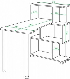 Стол компьютерный Домино СЛ-5-3СТ-2 в Добрянке - dobryanka.mebel24.online | фото 2