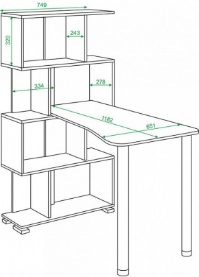 Стол компьютерный Домино СЛ-5-4СТ-2 в Добрянке - dobryanka.mebel24.online | фото 2