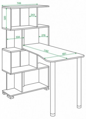 Стол компьютерный Домино СЛ-5-4СТ-2 в Добрянке - dobryanka.mebel24.online | фото 2