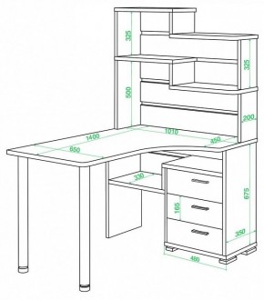 Стол компьютерный Домино СР-132-140 в Добрянке - dobryanka.mebel24.online | фото 2