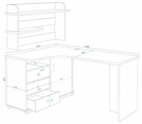 Стол компьютерный Домино СР-145 в Добрянке - dobryanka.mebel24.online | фото 2