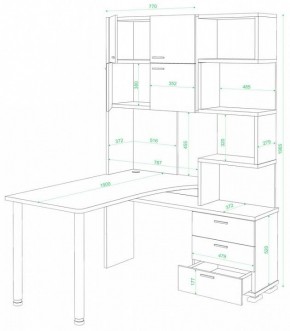 Стол компьютерный Домино СР-500М/190 в Добрянке - dobryanka.mebel24.online | фото 2