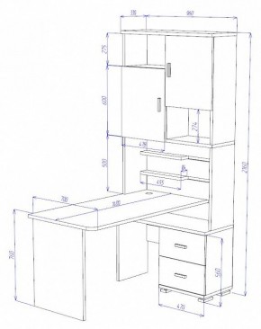 Стол компьютерный Домино СР-720/140 в Добрянке - dobryanka.mebel24.online | фото 2