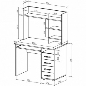 Стол компьютерный Остин-11К в Добрянке - dobryanka.mebel24.online | фото 2