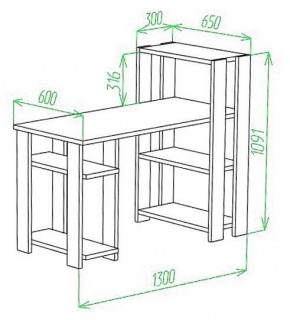 Стол компьютерный Slim СТН-110/130 в Добрянке - dobryanka.mebel24.online | фото 2