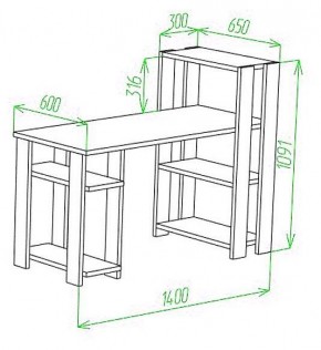 Стол компьютерный Slim СТН-110/140 в Добрянке - dobryanka.mebel24.online | фото 2