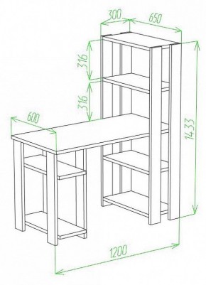 Стол компьютерный Slim СТН-145/120 в Добрянке - dobryanka.mebel24.online | фото 2