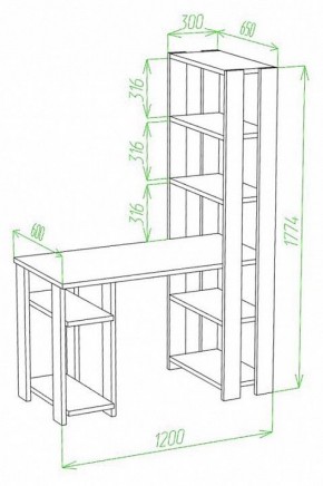 Стол компьютерный Slim СТН-180/120 в Добрянке - dobryanka.mebel24.online | фото 2