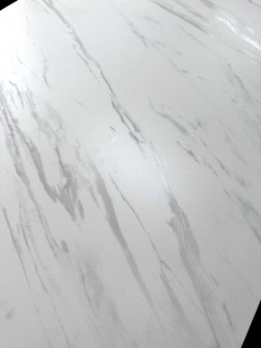 Стол MATERA 160 MARBLES KL-99 Белый мрамор матовый, итальянская керамика/ черный каркас, ®DISAUR в Добрянке - dobryanka.mebel24.online | фото 3