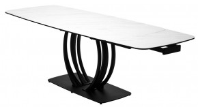 Стол MATERA 160 MARBLES KL-99 Белый мрамор матовый, итальянская керамика/ черный каркас, ®DISAUR в Добрянке - dobryanka.mebel24.online | фото 8