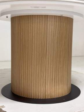 Стол MESA D120 цвет БЕЛЫЙ МРАМОР M326 / Каркас OAK, ®DISAUR в Добрянке - dobryanka.mebel24.online | фото 4