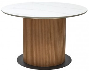 Стол MESA D120 цвет БЕЛЫЙ МРАМОР M326 / Каркас OAK, ®DISAUR в Добрянке - dobryanka.mebel24.online | фото 9