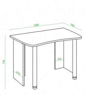 Стол офисный Домино Лайт СКЛ-Софт120 в Добрянке - dobryanka.mebel24.online | фото 2