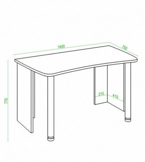 Стол офисный Домино Лайт СКЛ-Софт140 в Добрянке - dobryanka.mebel24.online | фото 2