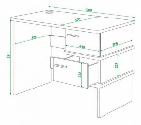 Стол письменный Домино нельсон СД-15С в Добрянке - dobryanka.mebel24.online | фото 3