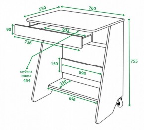 Стол письменный Домино Нельсон СК-7 в Добрянке - dobryanka.mebel24.online | фото 2