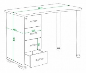 Стол письменный Домино СКМ-50 в Добрянке - dobryanka.mebel24.online | фото 6