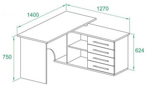 Стол письменный КСТ-109Л в Добрянке - dobryanka.mebel24.online | фото 3