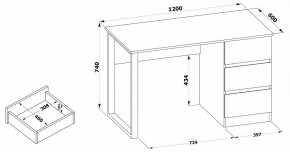 Стол письменный СПм-205 в Добрянке - dobryanka.mebel24.online | фото 4