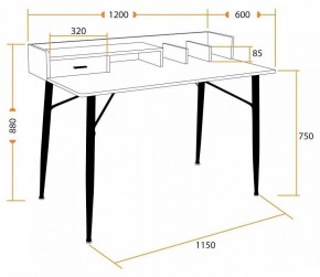 Стол письменный WD-13 в Добрянке - dobryanka.mebel24.online | фото
