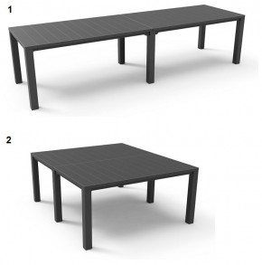 Стол раскладной Джули (Julie Double table 2 configurations) Графит в Добрянке - dobryanka.mebel24.online | фото