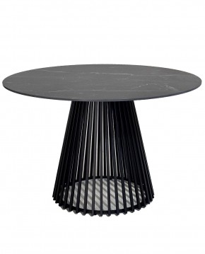 Стол TERNI 120 MATT BLACK MARBLE SOLID CERAMIC Черный мрамор матовый, керамика /Черн.каркас, ®DISAUR в Добрянке - dobryanka.mebel24.online | фото 3