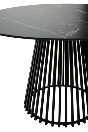 Стол TERNI 120 MATT BLACK MARBLE SOLID CERAMIC Черный мрамор матовый, керамика /Черн.каркас, ®DISAUR в Добрянке - dobryanka.mebel24.online | фото 5
