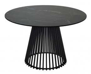Стол TERNI 120 MATT BLACK MARBLE SOLID CERAMIC Черный мрамор матовый, керамика /Черн.каркас, ®DISAUR в Добрянке - dobryanka.mebel24.online | фото 8