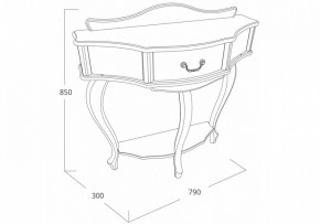 Стол туалетный Джульетта в Добрянке - dobryanka.mebel24.online | фото 2