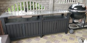 Столик для барбекю 415 Л (Unity Chef 415 L) графит в Добрянке - dobryanka.mebel24.online | фото 1