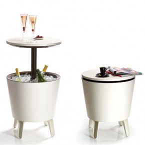 Столик-холодильник COOL BAR крем-шоколад в Добрянке - dobryanka.mebel24.online | фото 1