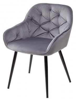 Стул BREEZE BLUVEL-14 GREY, велюр / черный каркас М-City в Добрянке - dobryanka.mebel24.online | фото 1
