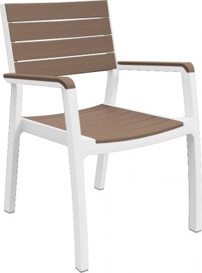 Стул c подлокотниками Гармония (Harmony armchair) белый-капучино в Добрянке - dobryanka.mebel24.online | фото 2