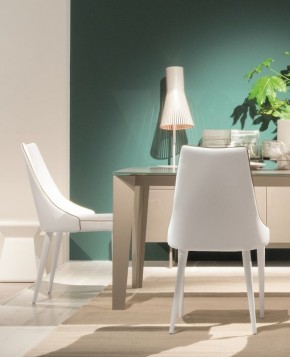 Стул CLARA 40.11 (TR505 white with sand cordonet, экокожа) в Добрянке - dobryanka.mebel24.online | фото 1