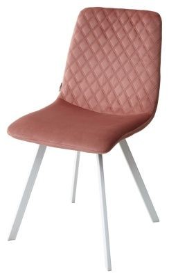 Стул DAIQUIRI BLUVEL-52 PINK / белый каркас, велюр М-City в Добрянке - dobryanka.mebel24.online | фото 1