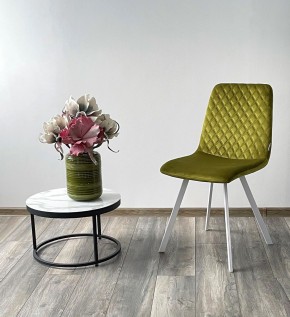 Стул DAIQUIRI BLUVEL-75 OLIVA / белый каркас, велюр М-City в Добрянке - dobryanka.mebel24.online | фото 3