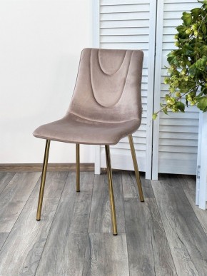 Стул ELLI BLUVEL-40 Бежевый, велюр / золотой каркас М-City в Добрянке - dobryanka.mebel24.online | фото 4