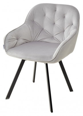 Стул GALE 360 град. поворот. BLUVEL-03 LIGHT GREY, велюр/ черный каркас, М-City в Добрянке - dobryanka.mebel24.online | фото 1