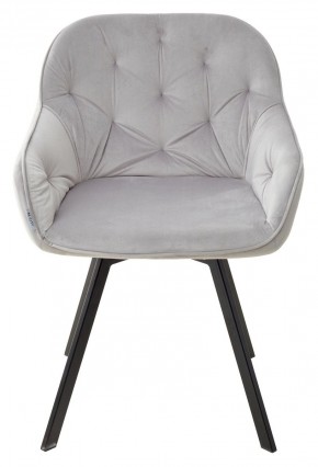 Стул GALE 360 град. поворот. BLUVEL-03 LIGHT GREY, велюр/ черный каркас, М-City в Добрянке - dobryanka.mebel24.online | фото 3