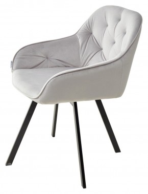 Стул GALE 360 град. поворот. BLUVEL-03 LIGHT GREY, велюр/ черный каркас, М-City в Добрянке - dobryanka.mebel24.online | фото 5