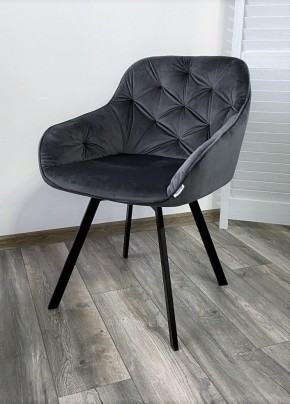 Стул GALE 360 град. поворот. BLUVEL-14 GREY, велюр/ черный каркас, М-City в Добрянке - dobryanka.mebel24.online | фото 6
