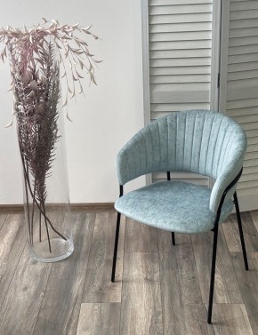 Стул ГЕММА, цвет RAIN 7 breeze, велюр / черный каркас М-City в Добрянке - dobryanka.mebel24.online | фото 4