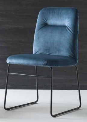 Стул GRETA CB/1904 MET.P15 MATT BLACK/ VENICE S0J OCEAN BLUE в Добрянке - dobryanka.mebel24.online | фото