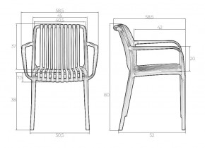 Стул обеденный DOBRIN WALTER ARM, темно-серый (GR-04) в Добрянке - dobryanka.mebel24.online | фото 8