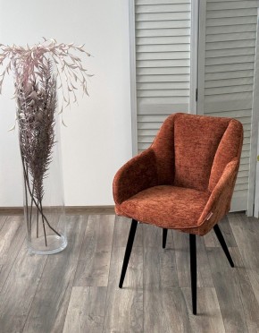 Стул REFLET 3018-09 терракотовый, шенилл / черный каркас, ®DISAUR в Добрянке - dobryanka.mebel24.online | фото 3