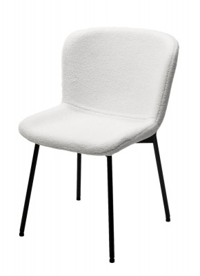 Стул RIYA UF992-01 Белый, teddy / черный каркас М-City в Добрянке - dobryanka.mebel24.online | фото 1